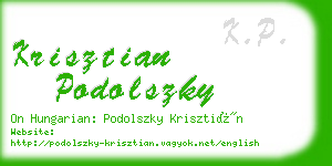 krisztian podolszky business card